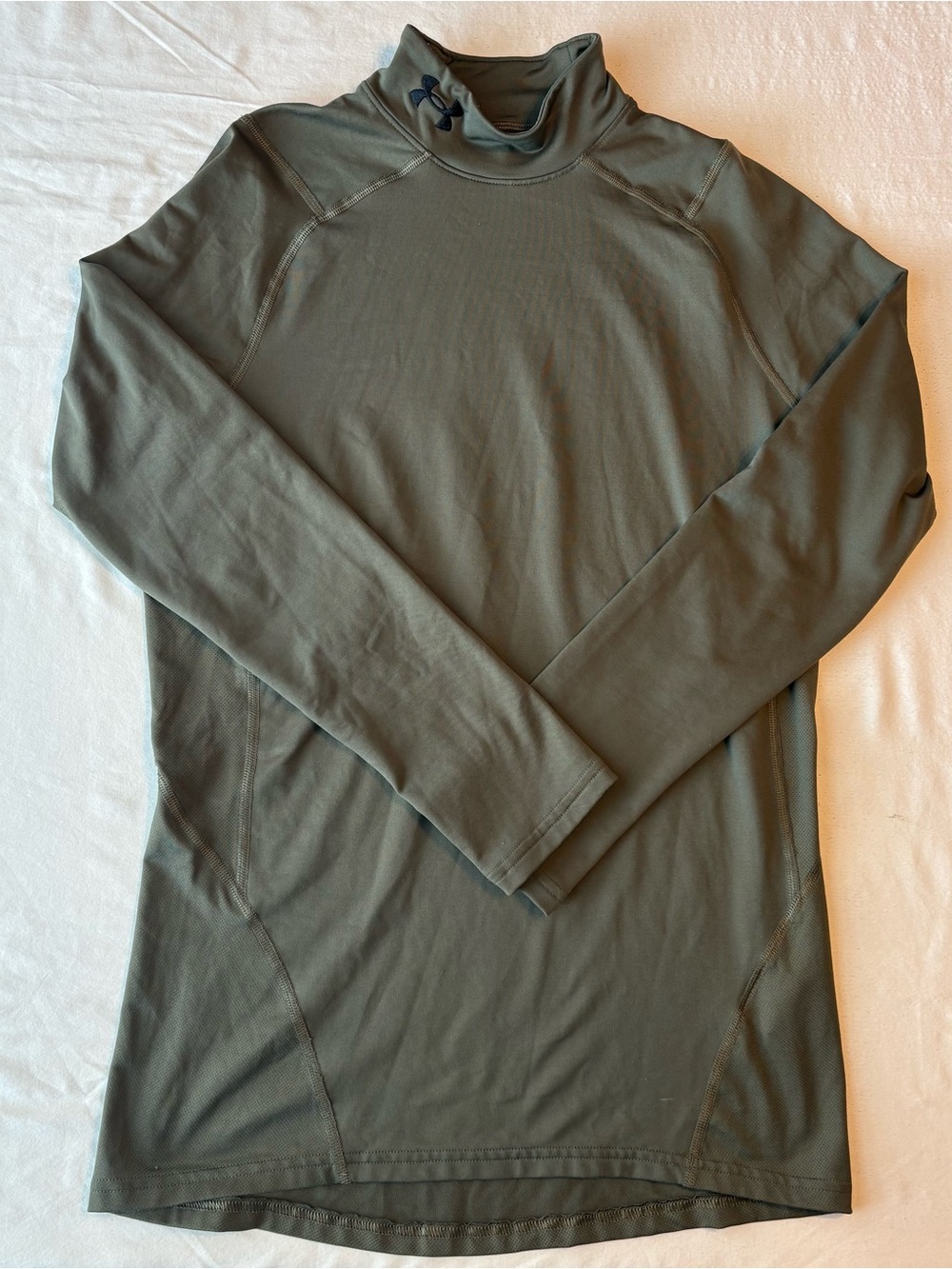 Under Armour Cold Gear Men’s Fitted Mock Neck Performance Top- Marine OD Green